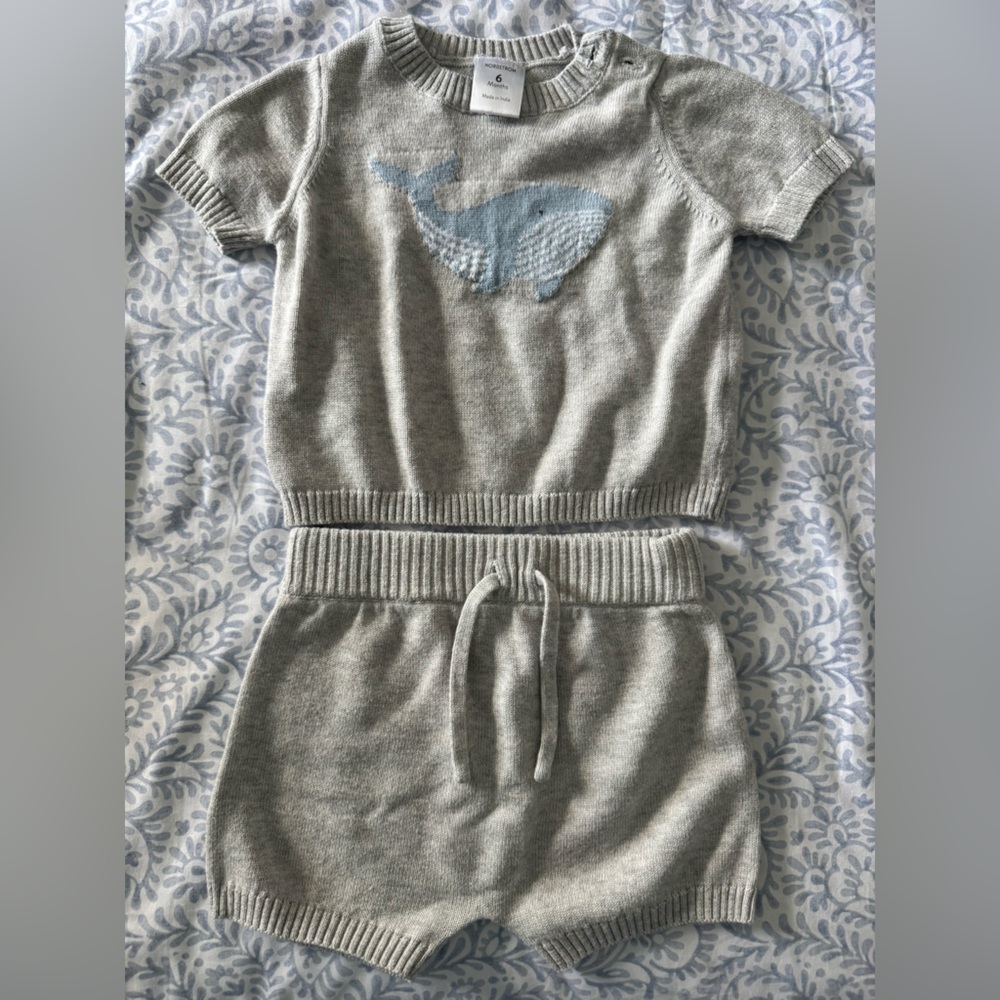 Nordstrom Whale Matching Set 6 mo